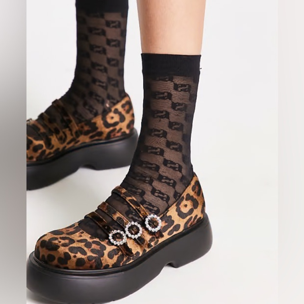 Asos design leopard platform Maryjane’s